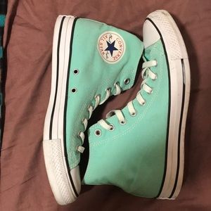 Mint Green High Top Converse